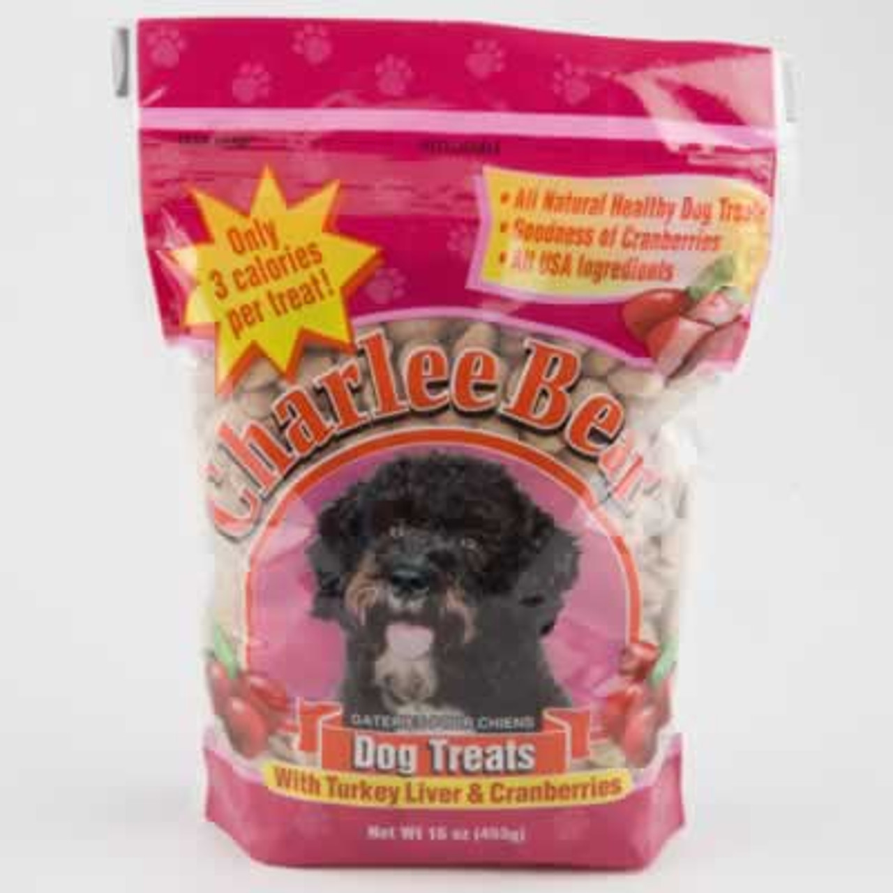 Charlee Bear Turkey Liver and Cranberries Dog Treats， 16 Oz.