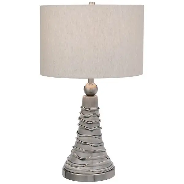 Dove Grey Ceramic 1-light Table Lamp