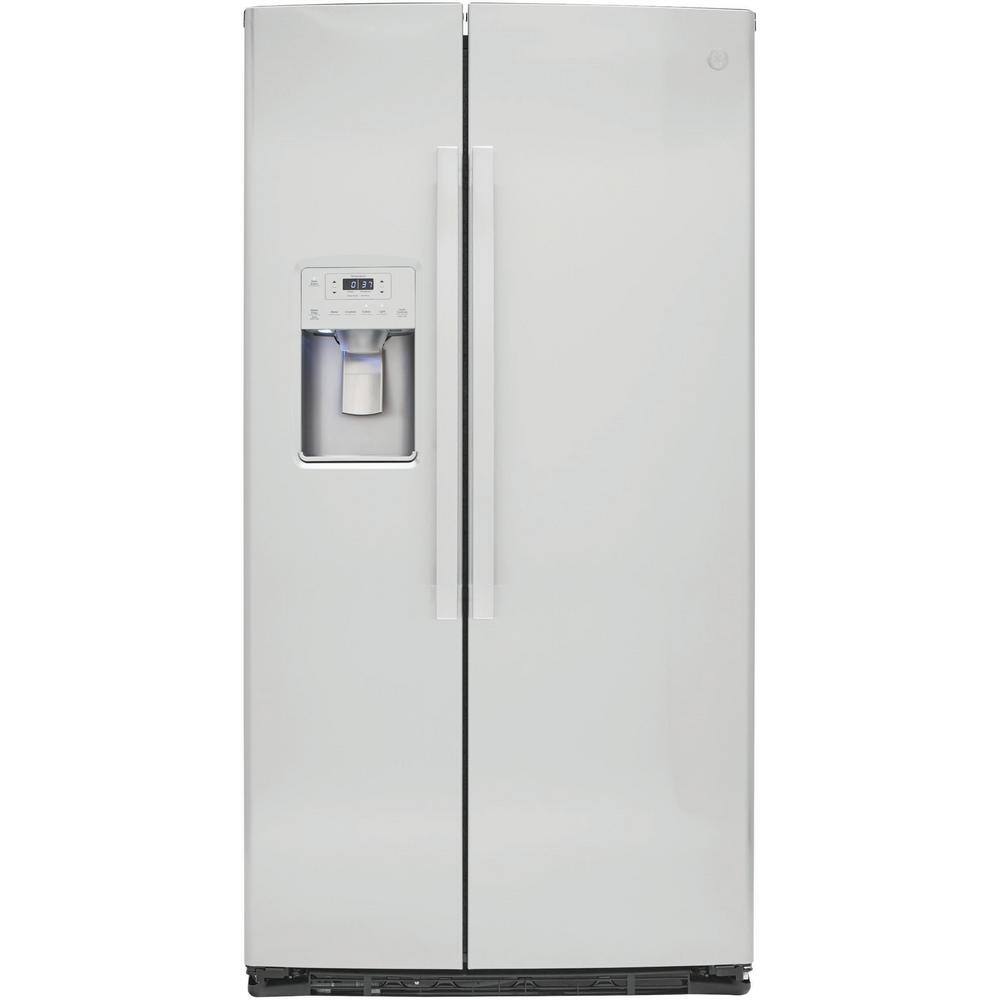 GE 25.1 cu. ft. Side by Side Refrigerator in Fingerprint Resistant Stainless Steel GSS25IYNFS