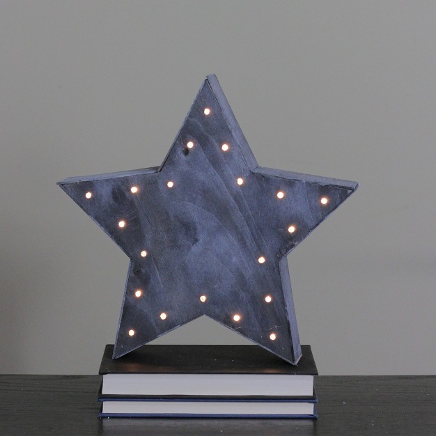 Lighted Gray 5 Point Star Christmas Decoration