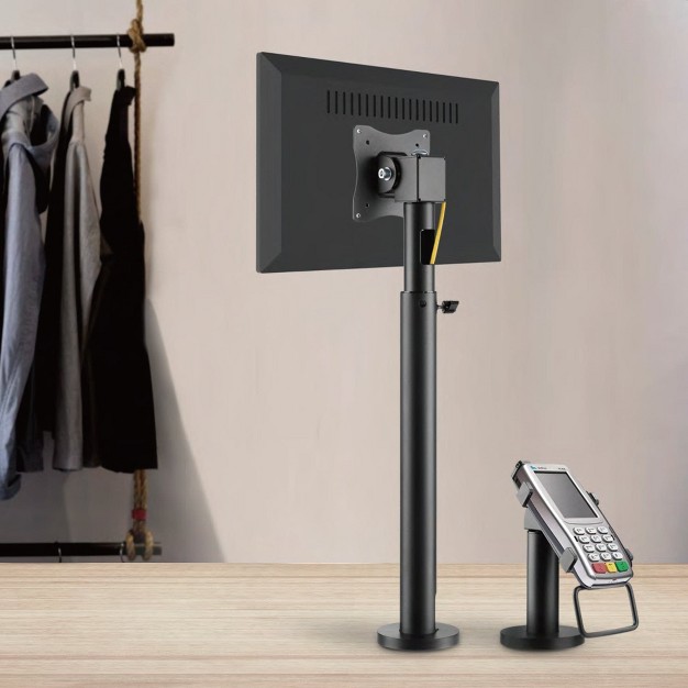 Pole Credit Card Pos Terminal Stand To Mount The Verifone Vx520 Anti theft Locking Tilt Swivel Black