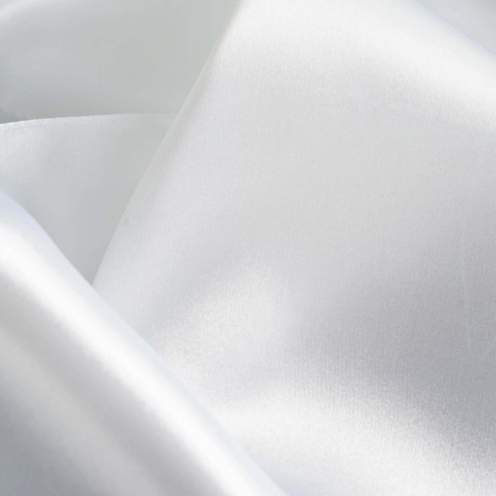 5 Pack White Satin Cloth Napkins with Hemmed Edges, Reusable Dinner Napkins - 20