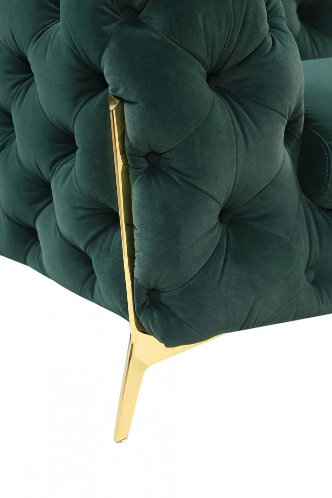 Jack Modern Emerald Green Fabric Loveseat   Midcentury   Loveseats   by V.S.D Furniture  Houzz