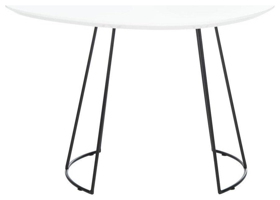 Brooks Side Table  Lacqure White/Black   Transitional   Side Tables And End Tables   by HedgeApple  Houzz