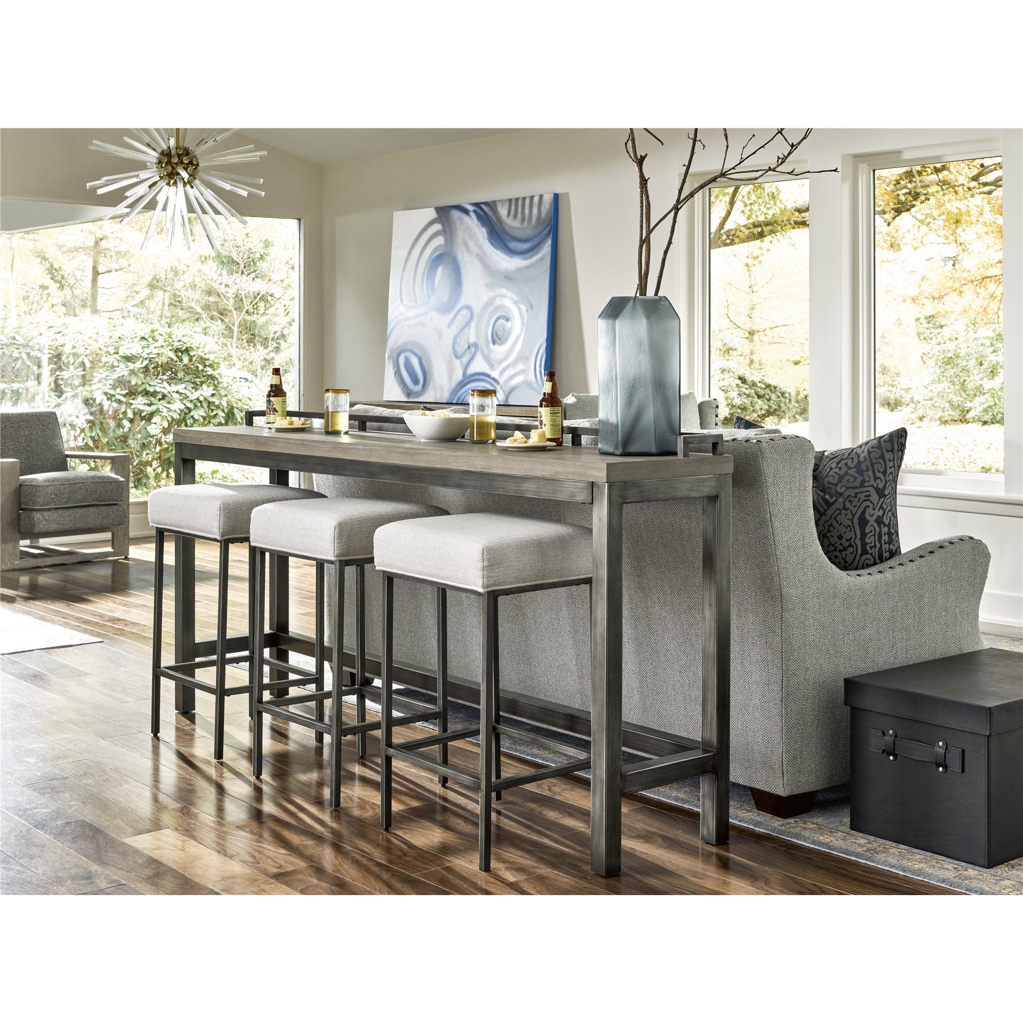 Kristen Multi-Use Console + 3 Stools Set by Universal Furniture