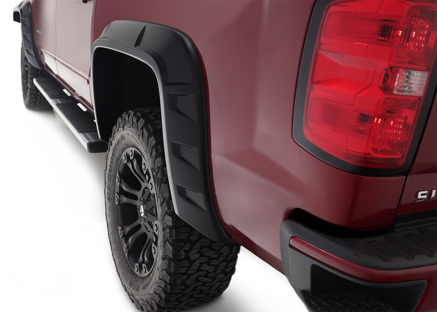 Bushwacker 40944-02 Black DRT Style Fender Flares， 4 Piece for 2014-2018 Silverado 1500 w/5.8' Bed