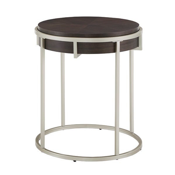 Cooke Round End Table with Metal Base from iNSPIRE Q Modern