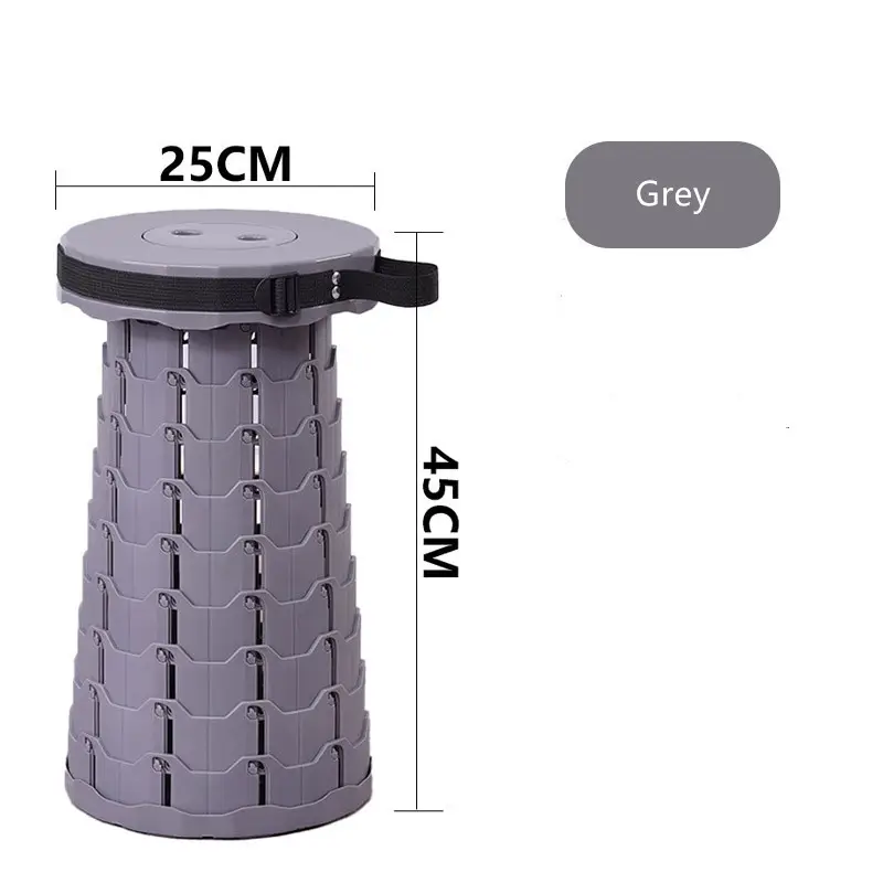 Plastic Portable Telescopic Stool For Outdoor Camping Shrinkable Camping Fishing Garden Collapsible Stool