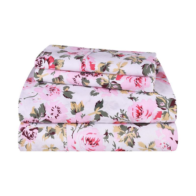 SUPERIOR Bohemian Wildflower Cotton Sheet Set