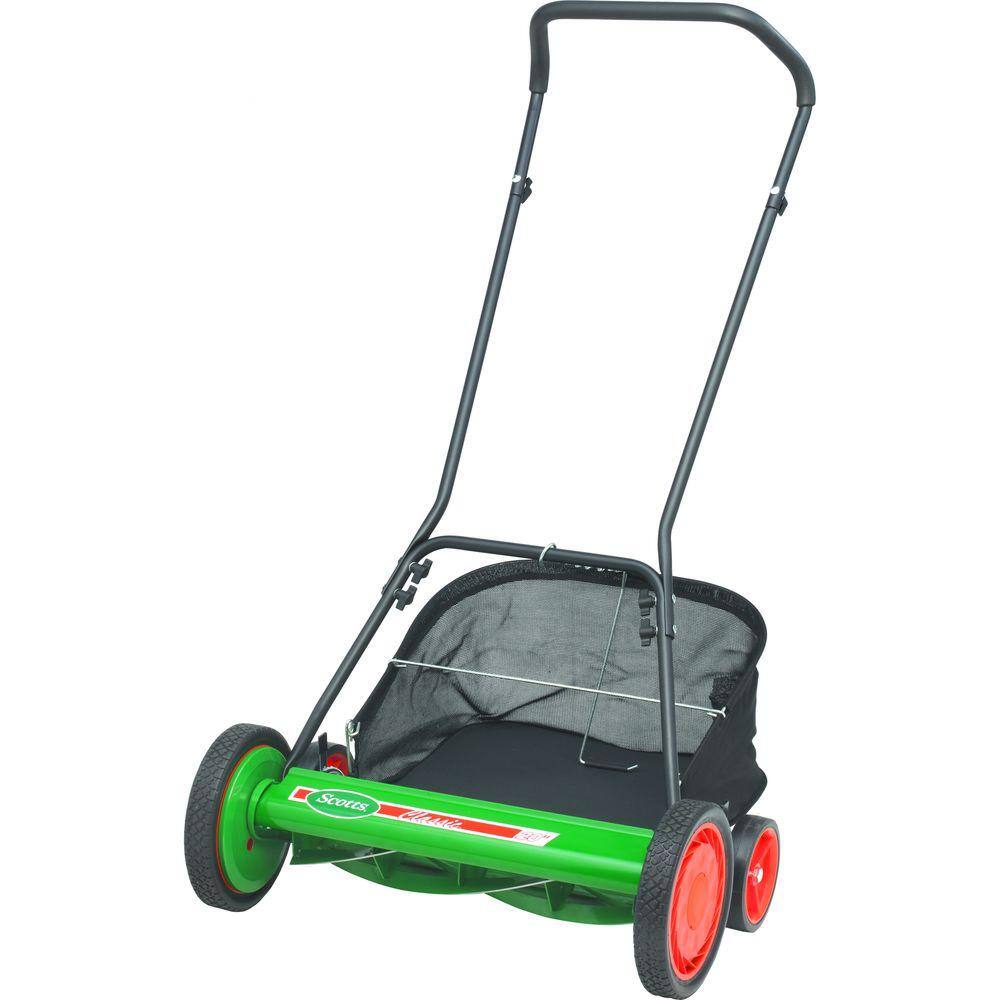 Scotts 20 in. Manual Walk Behind Reel Lawn Mower Includes Grass Catcher 2010-20SG