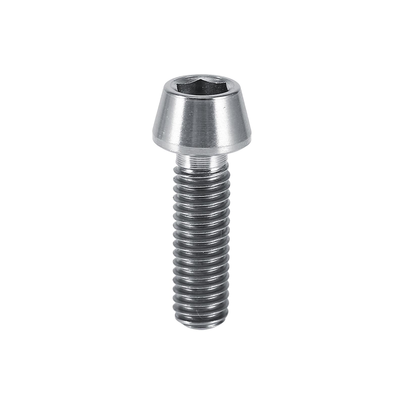 Titanium Alloy Bicycle Tapered Bolt Screw With Washer For Mountain Bike(silver/m6x20)