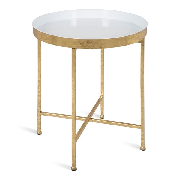 Kate and Laurel Celia Round Metal Side Table - 18.25x18.25x22