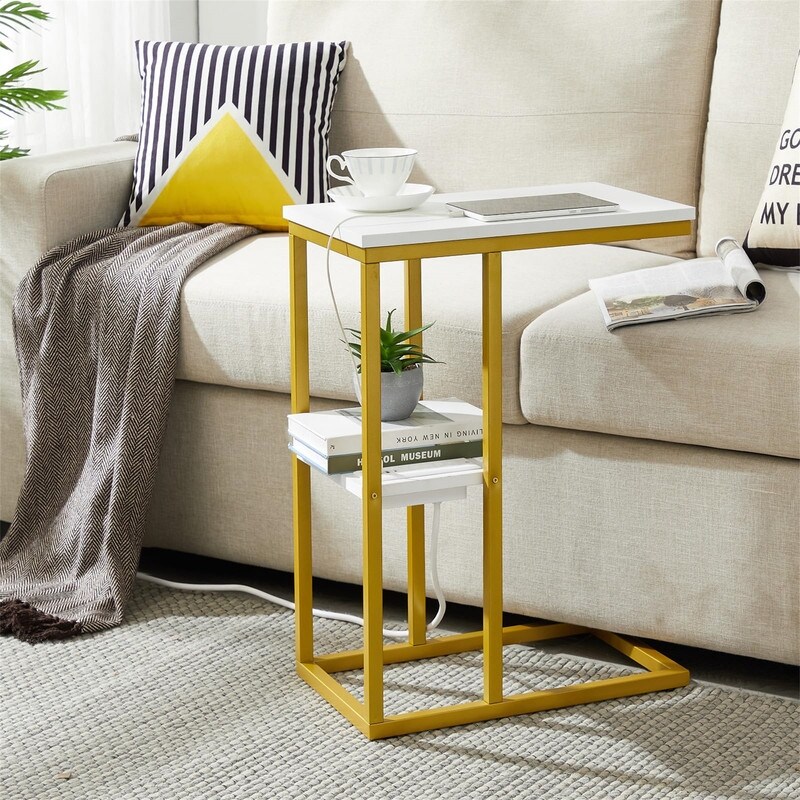 Small Side Tables with USB Ports and Outlets