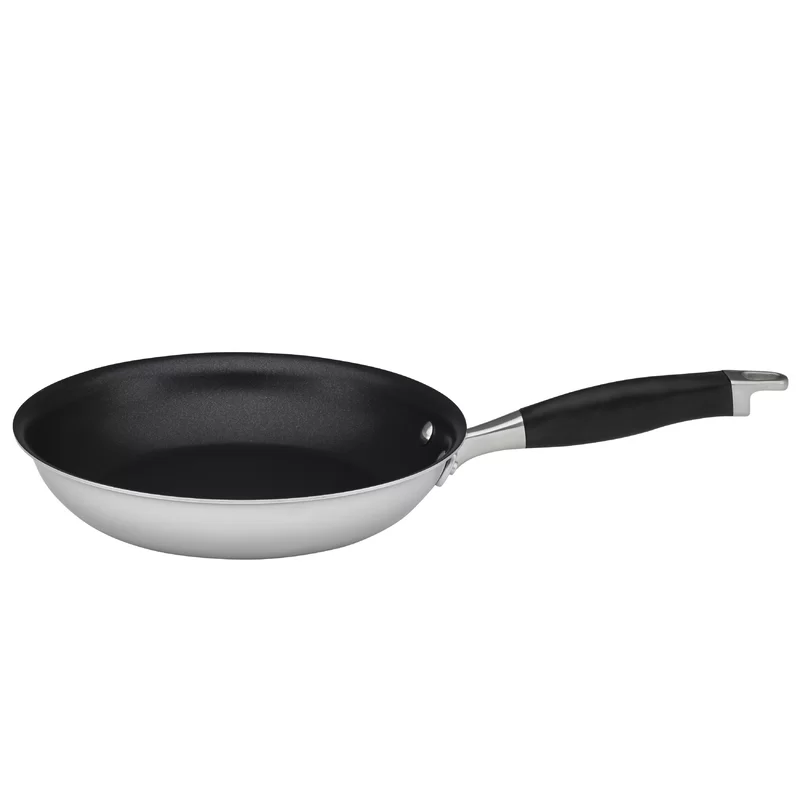 Anolon 31532 Advanced Triply Stainless Steel Frying Pan Set / Fry Pan Set / Skillet Set - 10.25 Inch and 12.75 Inch ， Silver