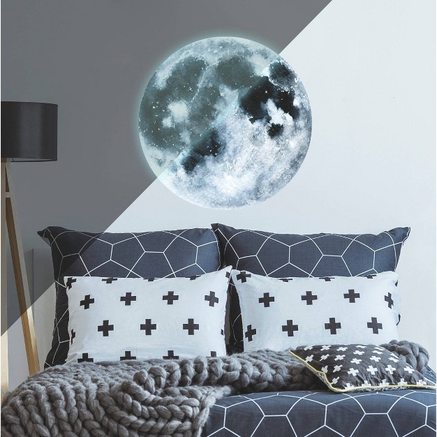 Moon Glow In The Dark Peel And Stick Giant Wall Decal Roommates