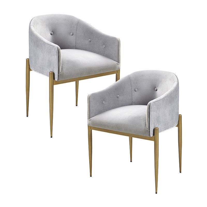 Madison Park Joey Tufted Low Back Upholstered Dining Chair 2-piece Set