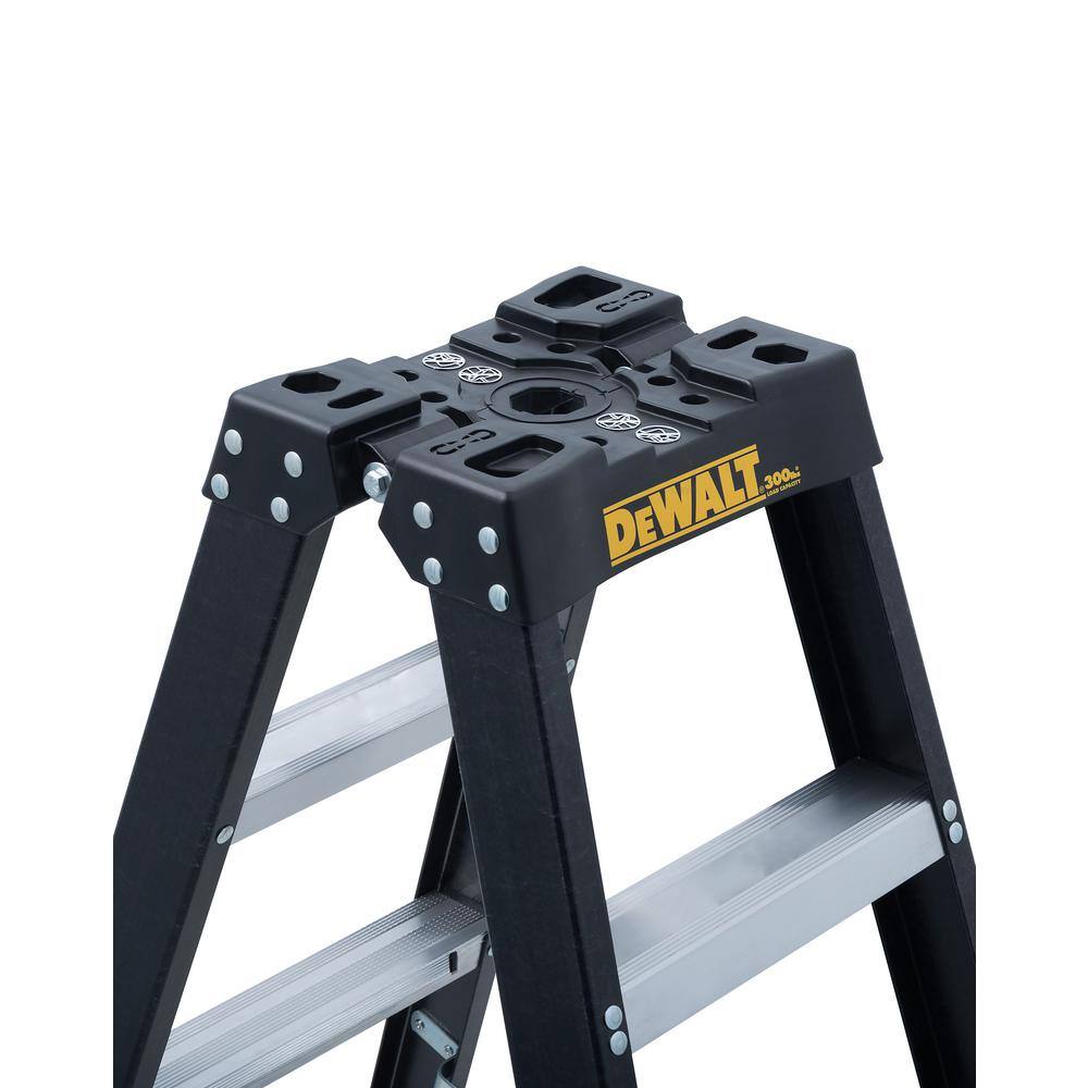 DW 4 ft. Fiberglass Step Ladder 8.5 ft. Reach Height Type 1A - 300 lbs. Expanded Work Step and Impact Absorption System DXL3030-04