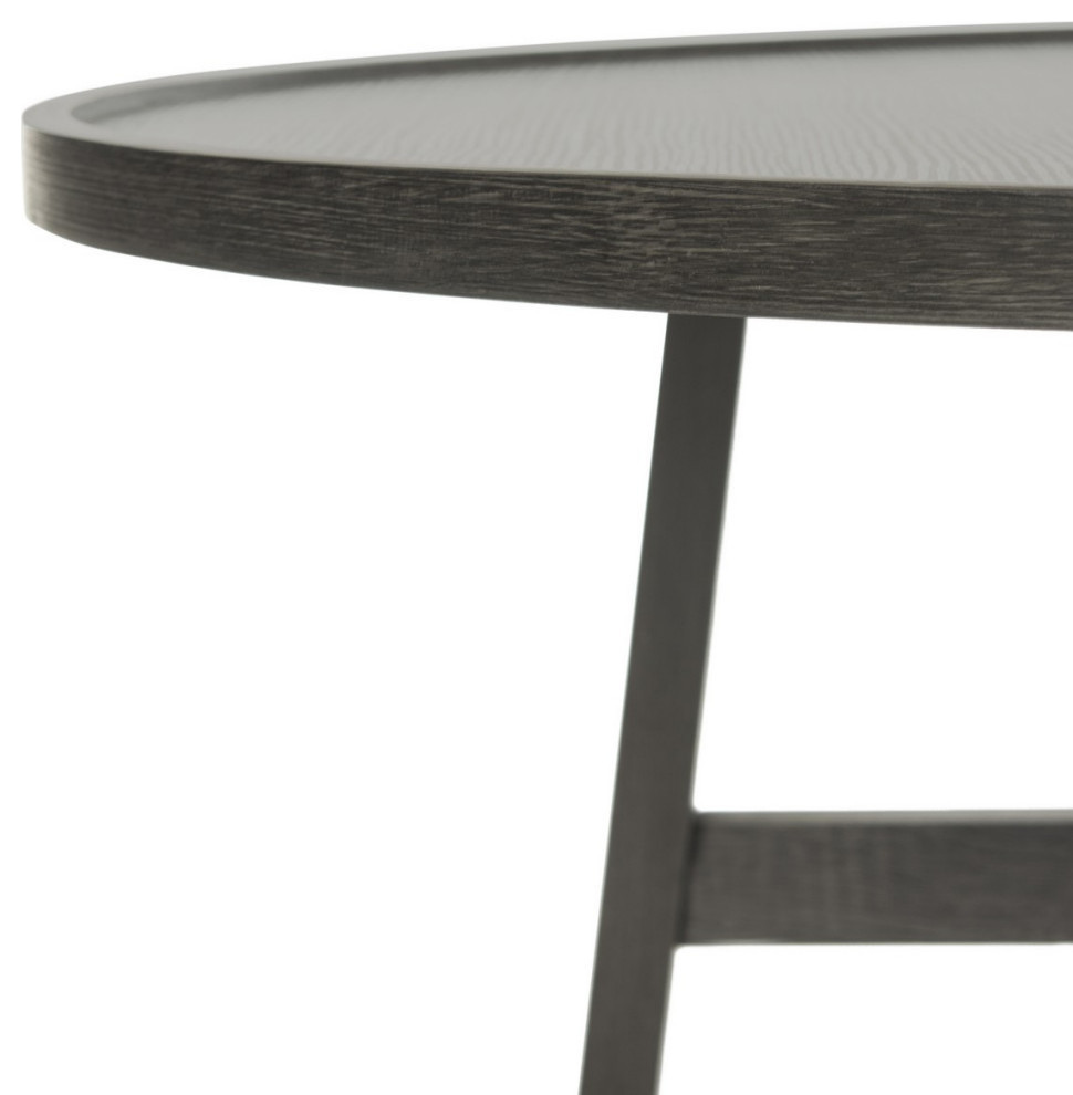 James Retro Mid Century Wood Coffee Table  Dark Gray   Transitional   Coffee Tables   by Rustic Home Furniture Deco  Houzz