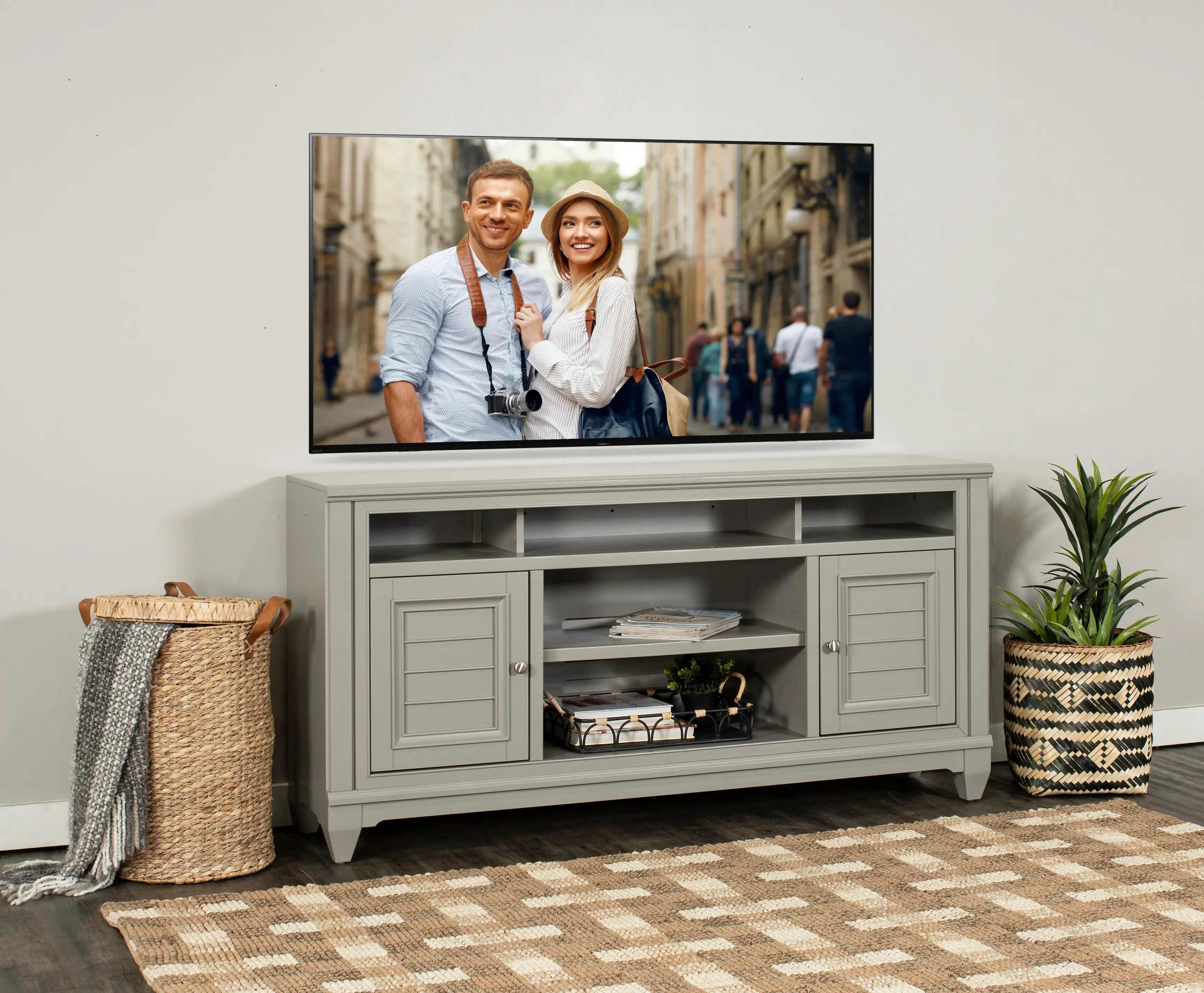 Belmar Twilight Gray 66 TV Stand