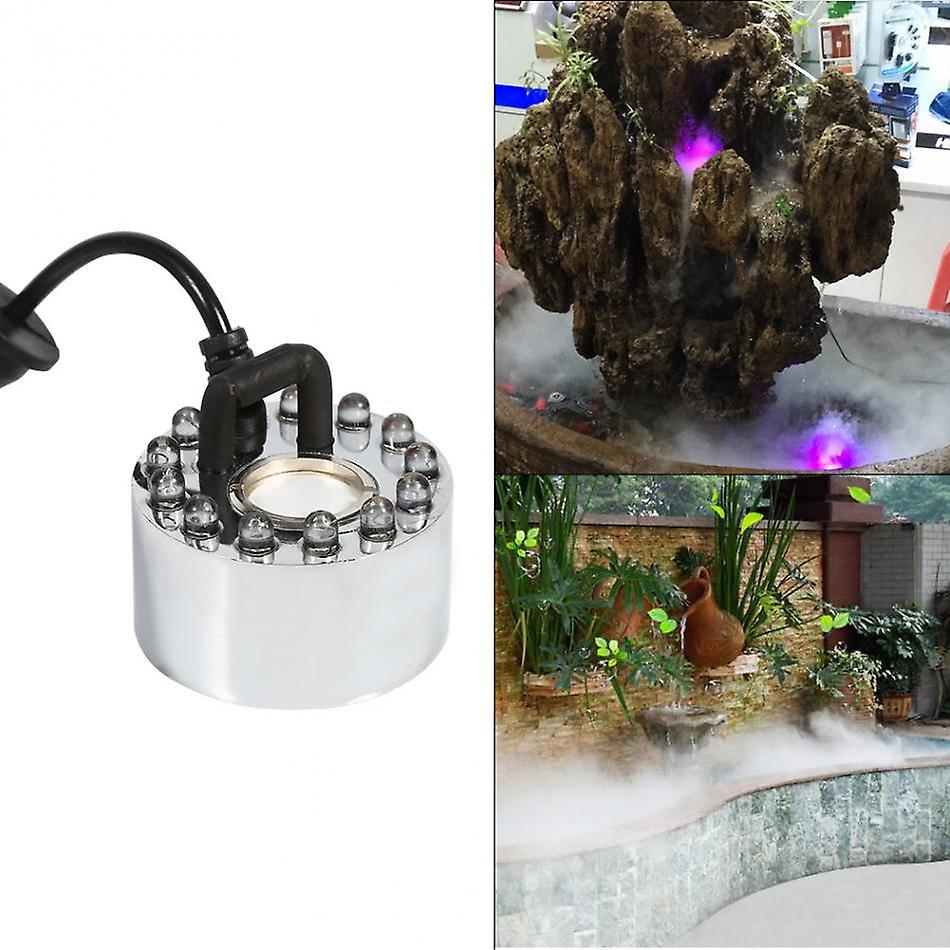 20mm 12 Led Mist Maker Fogger Fog Water Fountain Pond Atomizer Mini Air Humidifier Landscape Decoration