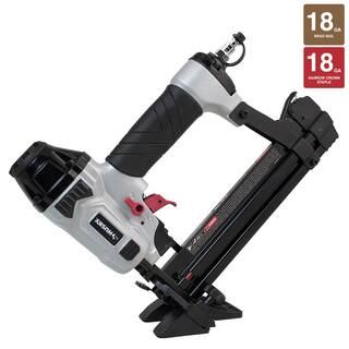 Husky Pneumatic 4-in-1 18-Gauge 1-58 in. Mini Flooring Nailer and Stapler DPFBC940