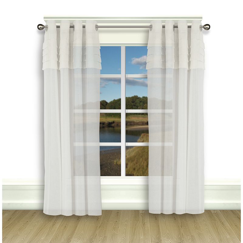 Geneva Pleated 2-Tone Grommet Panel