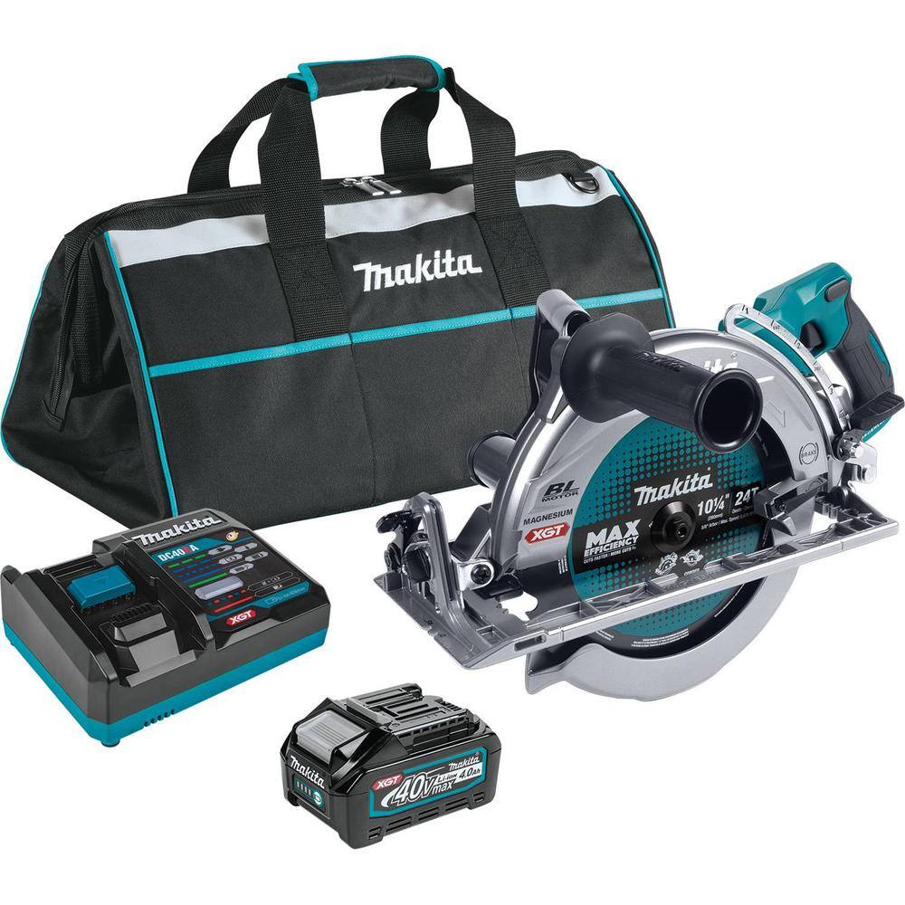 Makita 40V Max XGT Brushless Rear Handle 10-14 in. Circular Saw Kit AWS Capable (4.0Ah) GSR02M1