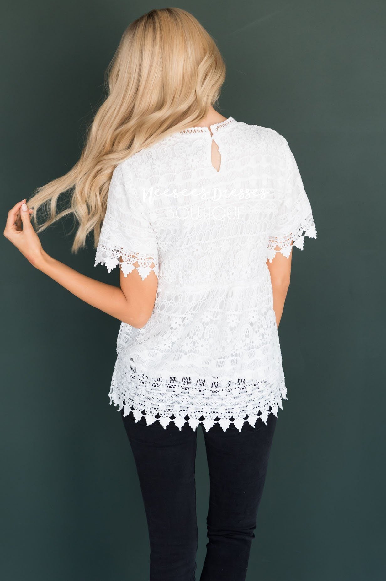 A Lot of Lace Modest Blouse