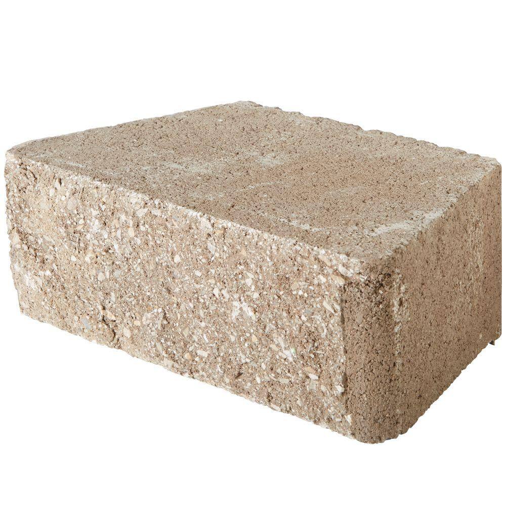 Pavestone RockWall Small 4 in. x 11.75 in. x 6.75 in. Pecan Concrete Retaining Wall Block (144 Pcs.  46.5 sq. ft.  Pallet) 87524