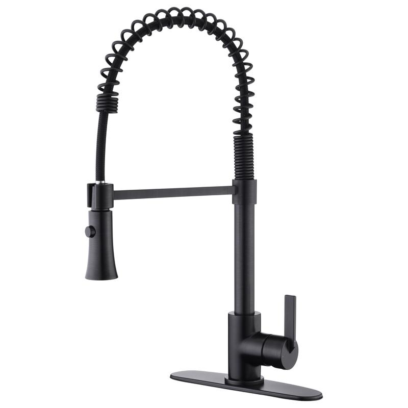 Ultra Faucets UF17205 Oil Rubbed Bronze Finish Single-Handle Kitchen Faucet with Pull-Down Spray