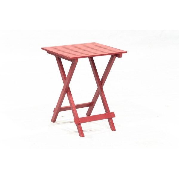 Wood Patio Folding Side Table