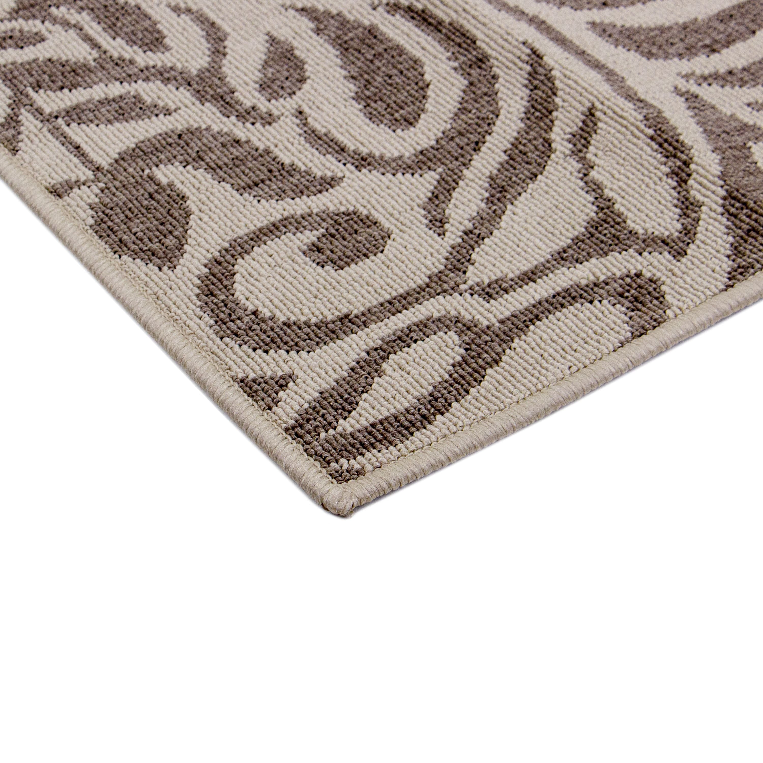 Mainstays Bergamo Dark Beige Area Rug, 34 x 19.5