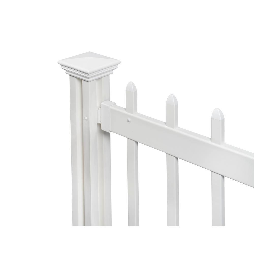 Zippity Outdoor Products 3.2 ft. H x 5.5 ft. W Kensington Hinged White Vinyl Spaced Picket Portable Event Fence Kit ZP19069