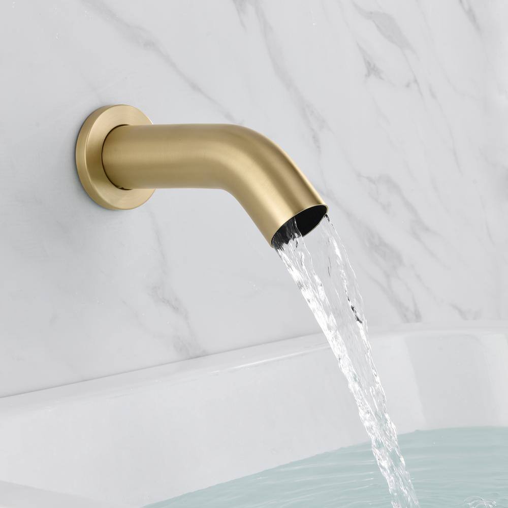 SUMERAIN Classical Triple Handles 1-Spray Tub and Shower Faucet Flow rate 7.92 GPM in Brushed Gold (Valve Included) S3231BGI-HD