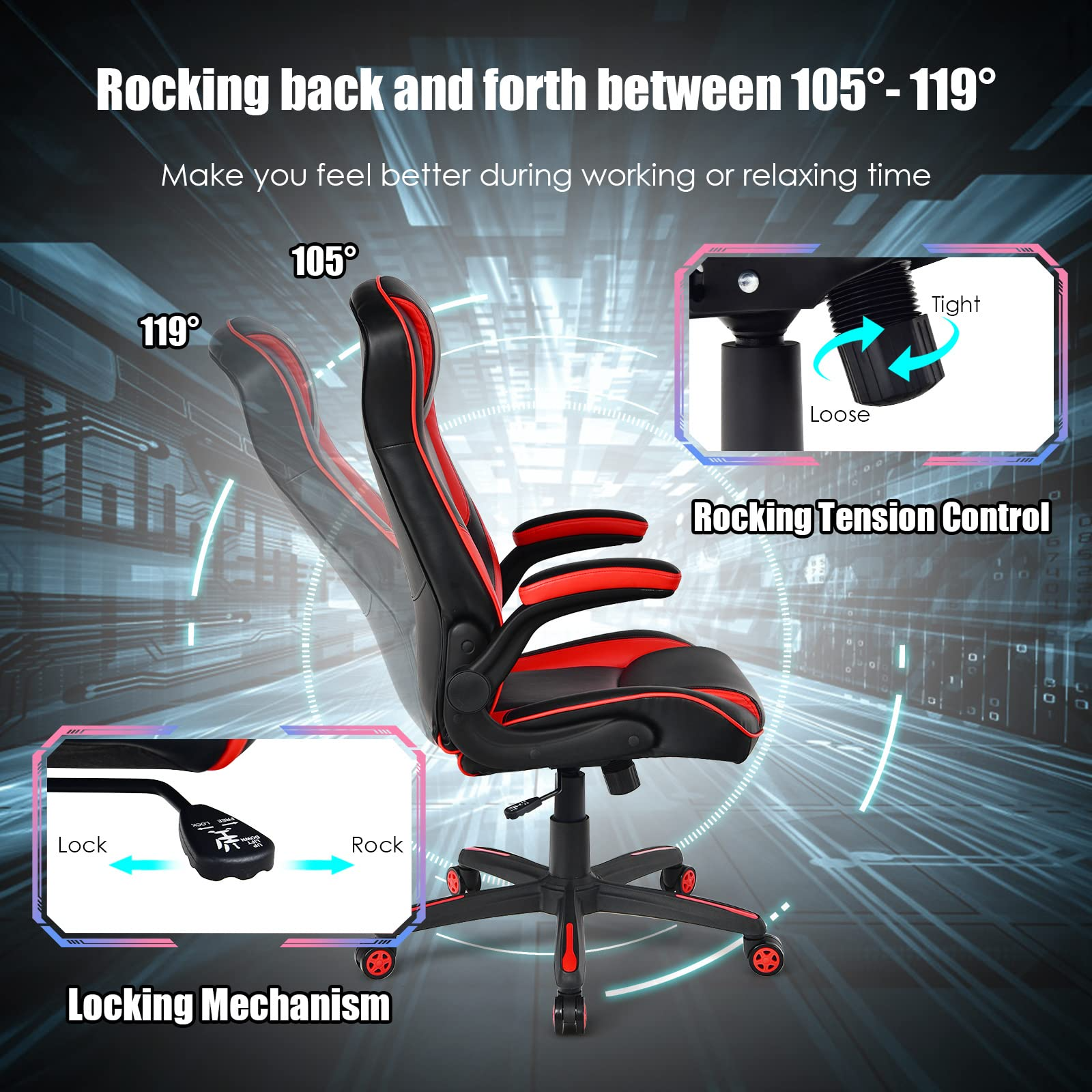 Ergonomic Swivel Computer Chair, Home Office Executive Task Chair