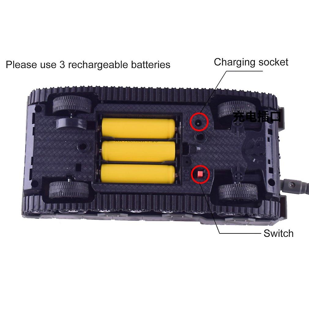 Remote Control Programmable Crawler Tank， Sound Effects Military Tank Toy