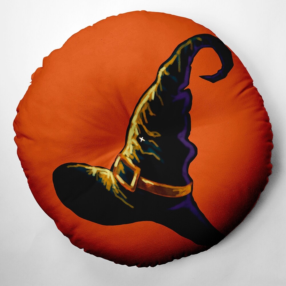 Witchcraft Halloween Design Tufted Floor Pillow