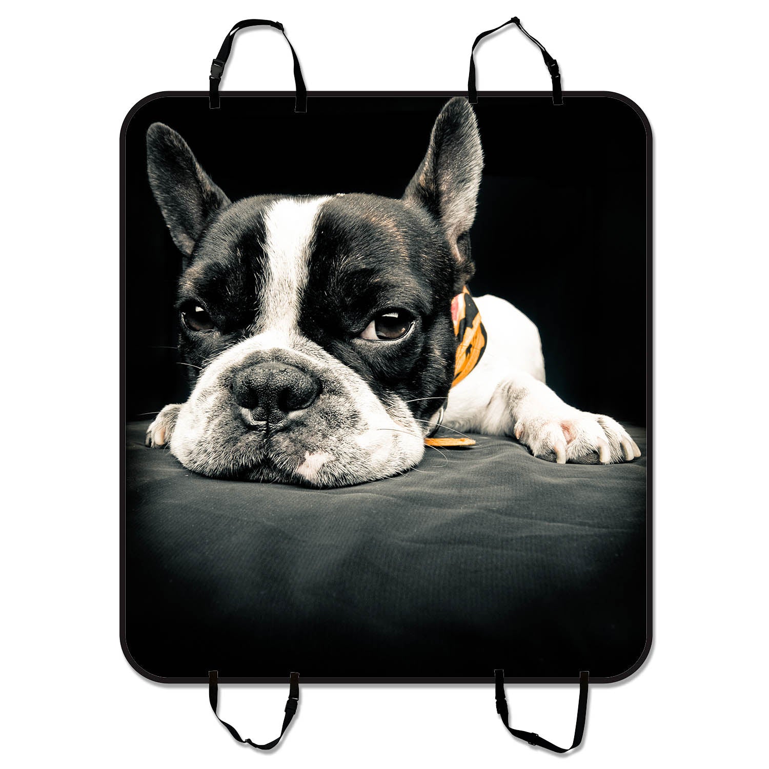 YKCG Funny Dog Animals A French Bulldog Pet Seat Cover Car Seat Cover for Pets Cargo Mats and Hammocks for Cars Trucks and SUVs 54x60 inches