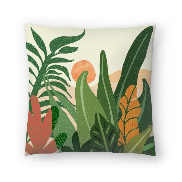 Desert Garden Sunset By Modern Tropical Throw Pillow Americanflat Botanical Boho