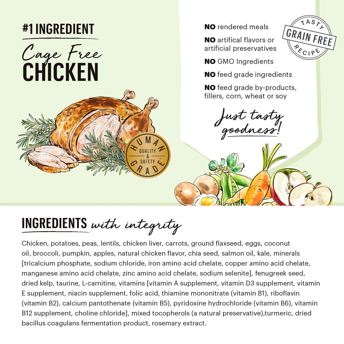 The Honest Kitchen Whole Food Clusters Chicken Recipe Small Breed Grain-Free Dog Food