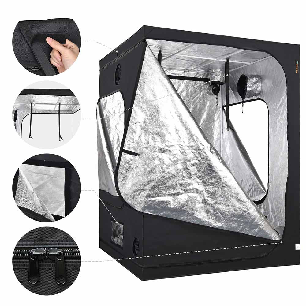 LAGarden Grow Tent 60x60x78 Inch Hydroponics Indoor Reflective Mylar