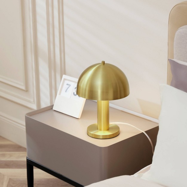 Novogratz X Globe Olivia Table Lamp Matte Brass Globe Electric