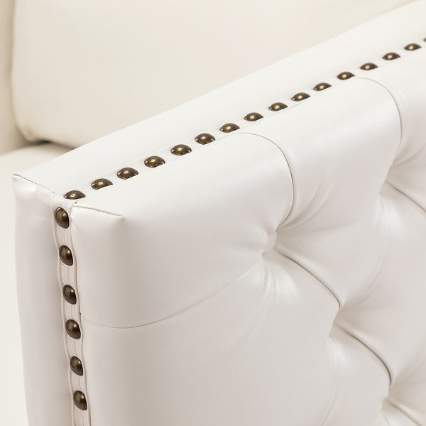 Pr Comfy Nailhead Trim with Tufted Arms Club Chair Set of 2 by HULALA HOME