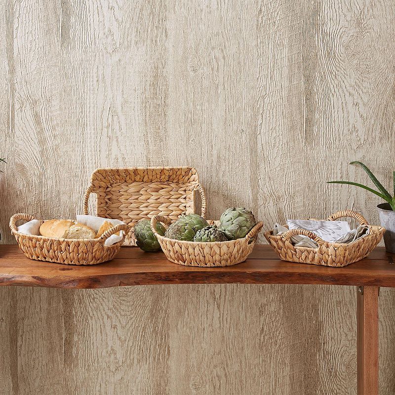 Woven Shaped Basket 4-Piece Set