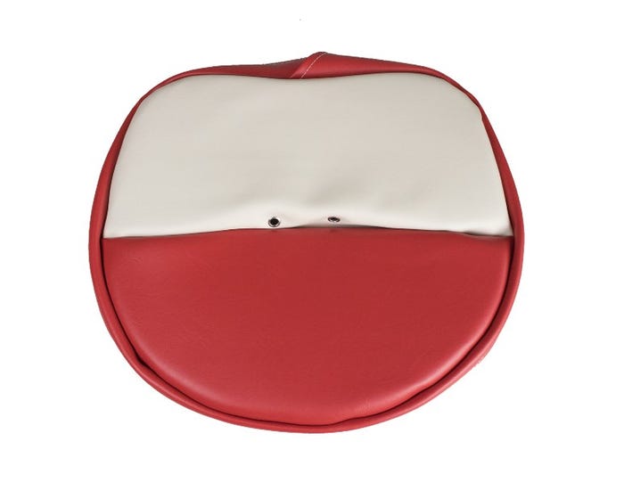 Braber Equipment Cushioned Tractor Seat， Red and White - 10004233