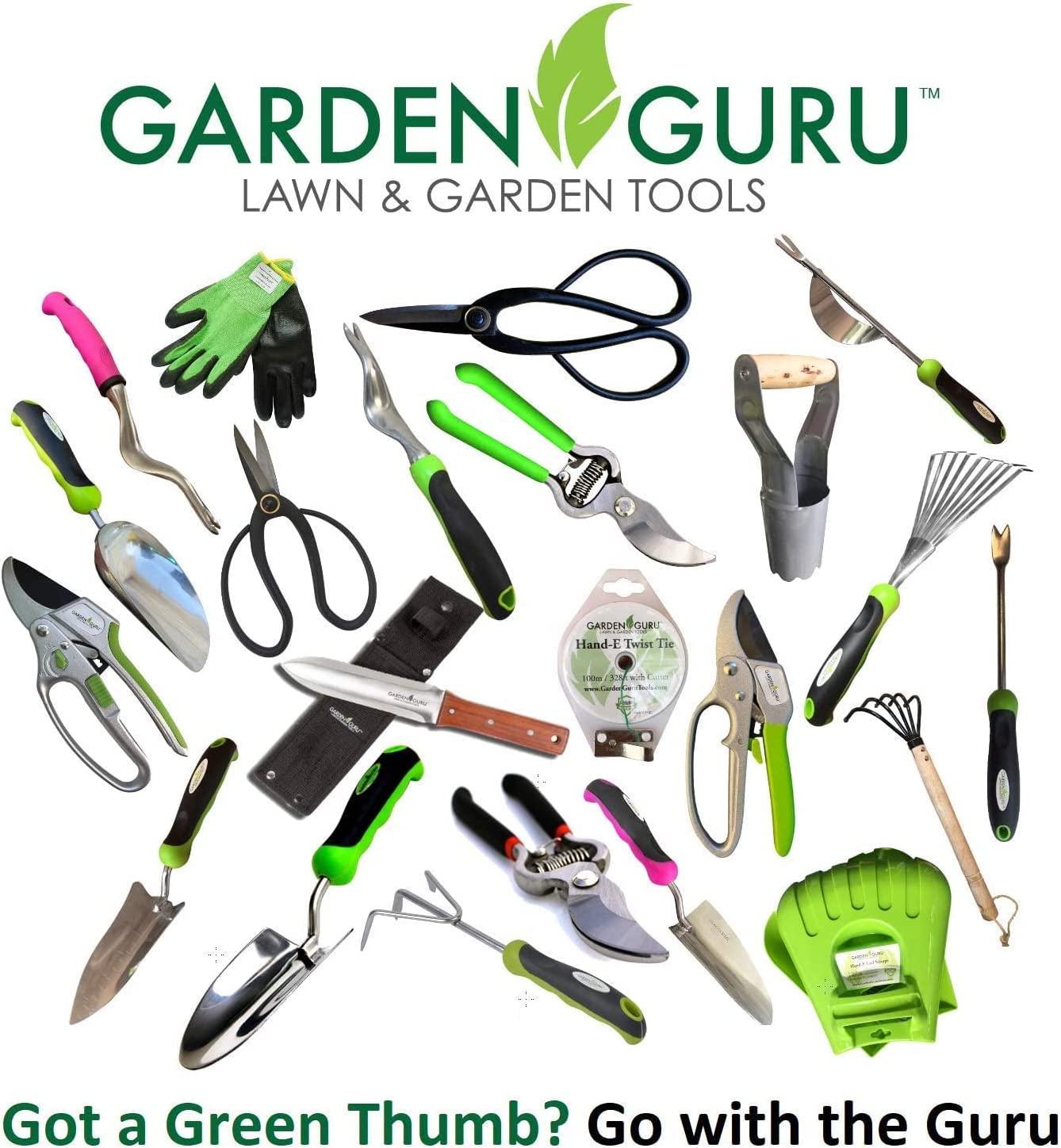 Garden Guru Indestructible Titanium Garden Clippers, Professional Bypass Hand Pruners, Pruning Shears with Comfort Grip Handles for Gardening