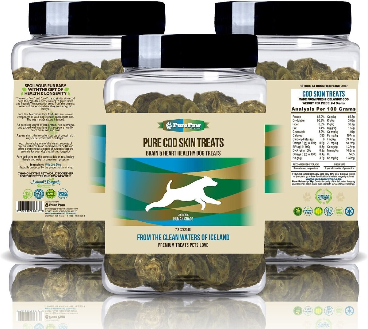 Best Paw Nutrition Wild Pure Cod Skin Dog Treats