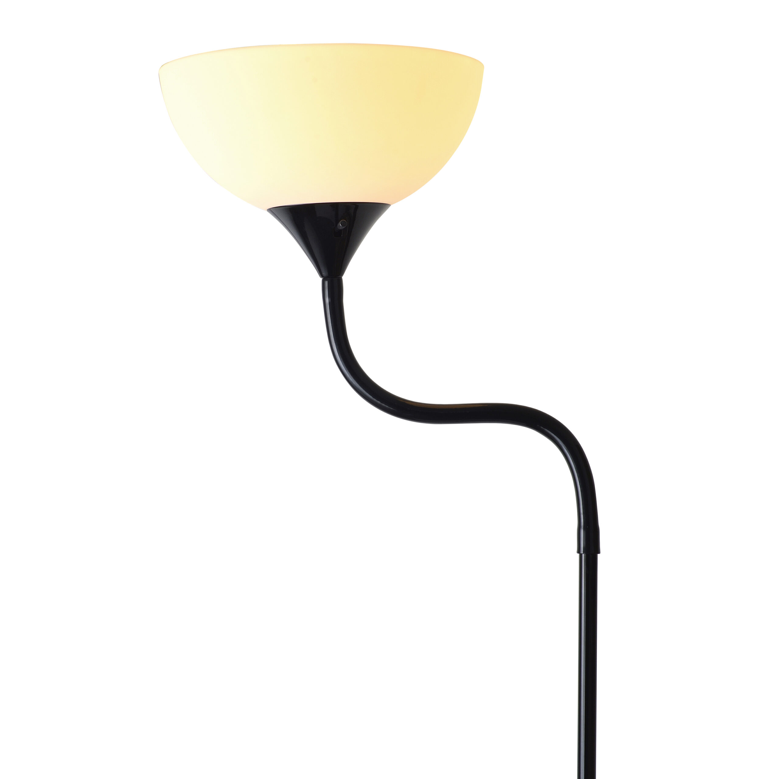 Mainstays 71'' Jelly Gooseneck Floor Lamp， Black