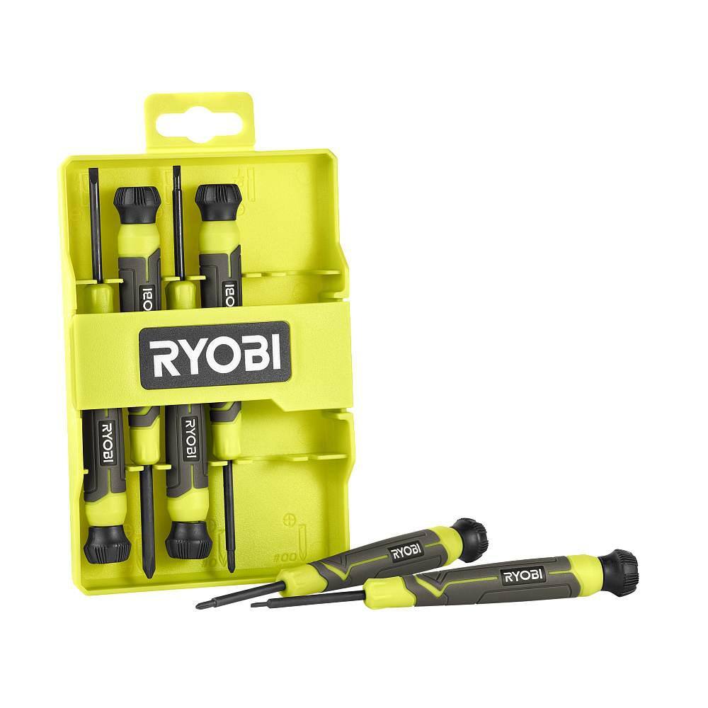 RYOBI 6-Piece Precision Screwdriver Set with Cushion Grip Handles RHSDP01