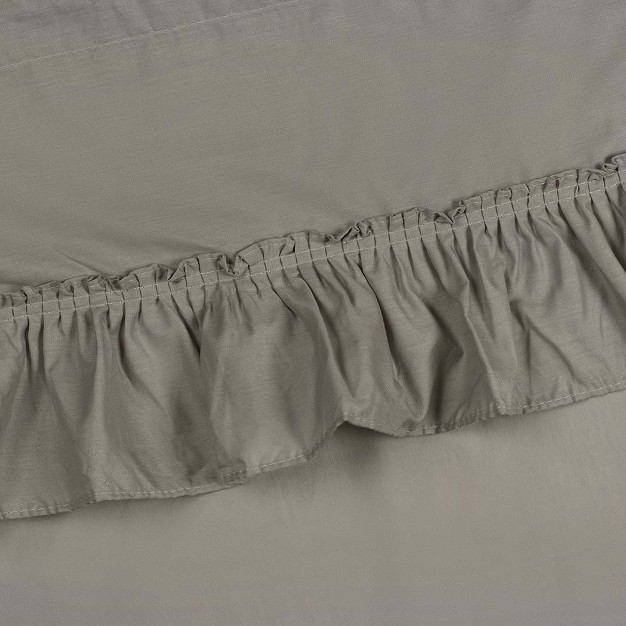 Rod Pocket High Quality Fabric Solid Color Window Ruffled Filler Valance 54 quot x13 quot Grey